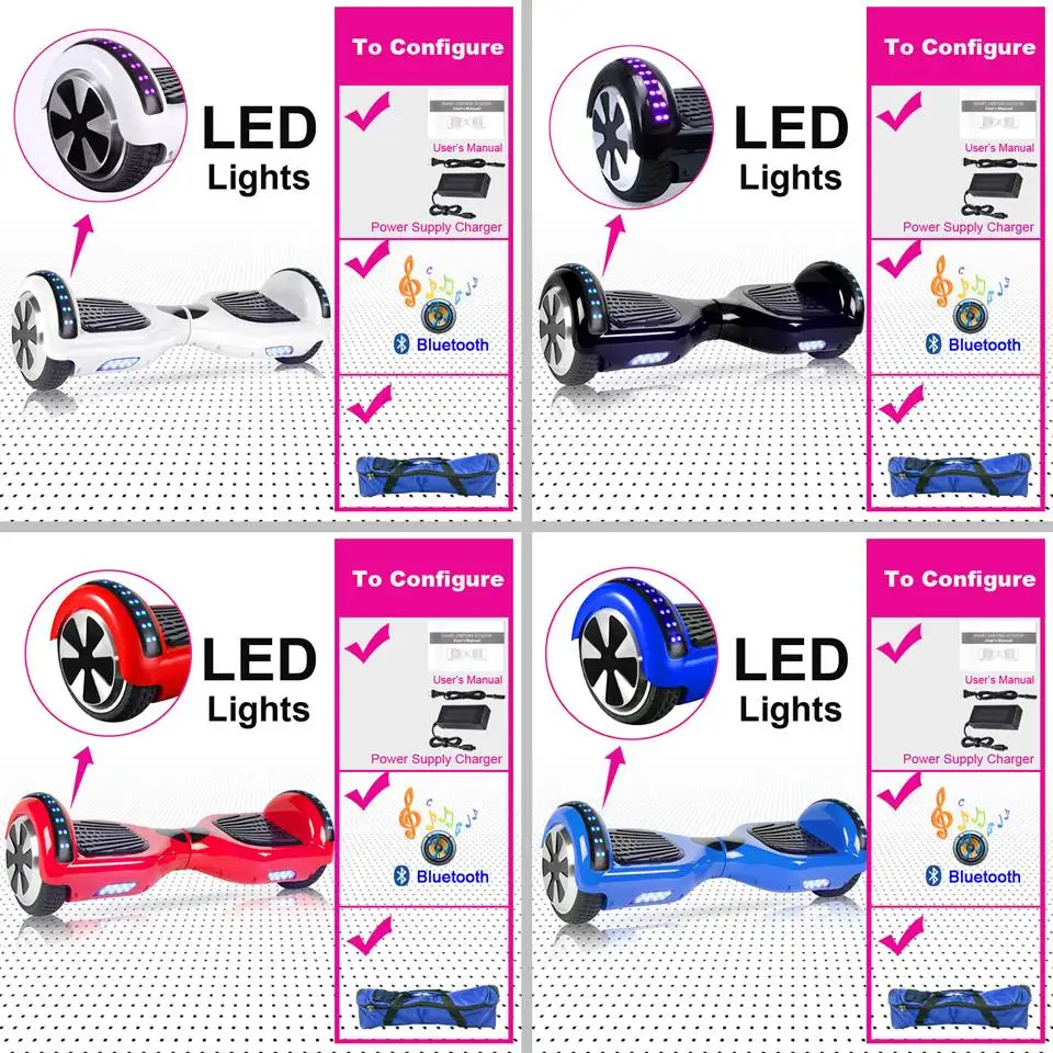 Europe Stock Hoverboard 6.5 Inch Self Balancing Scooter Electric Skateboard Electric Board Balance Board Trotinette Lectrique