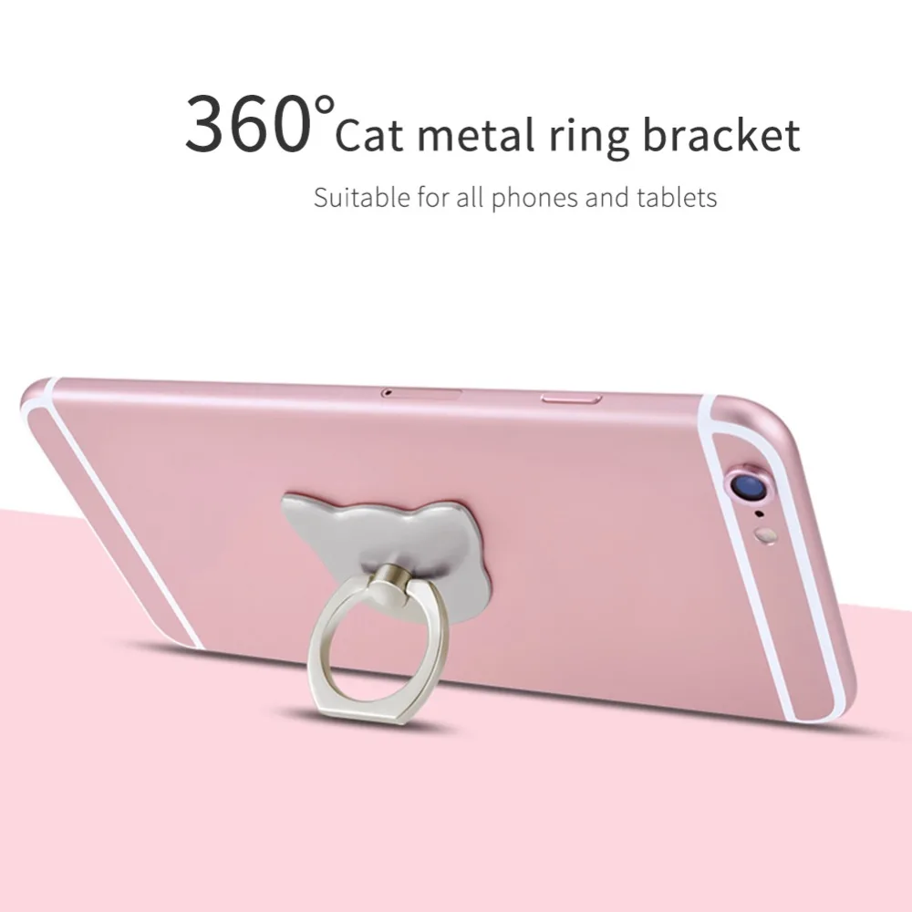 360 Degree Rotation Holder Cat Ring Bracket Mobile Phone Holder Stand Sucker Support Tablets Desk For iPhone Xiaomi Samsung