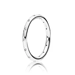 Новый 100% стерлингового серебра 1:1 гламур 190945CZ сверкающие кольцо с каплями оригинальный для женщин Свадебные модные украшения 2019
