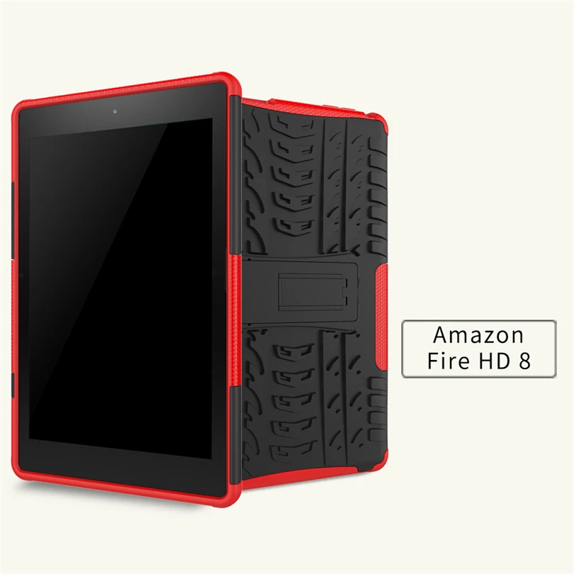 

8 Inch Rubber Shockproof Hybrid Hard Case Cover Stand Holder For Amazon Kindle Fire HD 8 A30