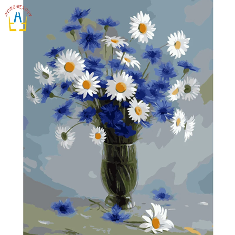 

Diy paintings by numbers on canvas flowers pictures for drawing with acrylic paints wall art for living room home decor WYA209