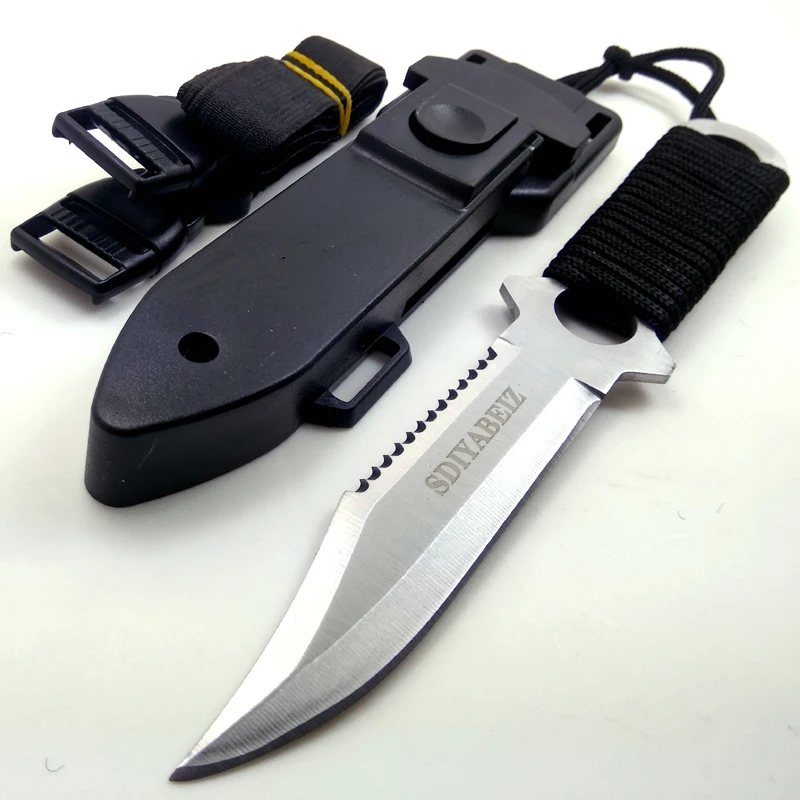 Охотничий нож с фиксированным лезвием, тактические ножи из нержавеющей стали, походный ручной инструмент, оболочка для дайвинга, нож для выживания SDIYABEIZ