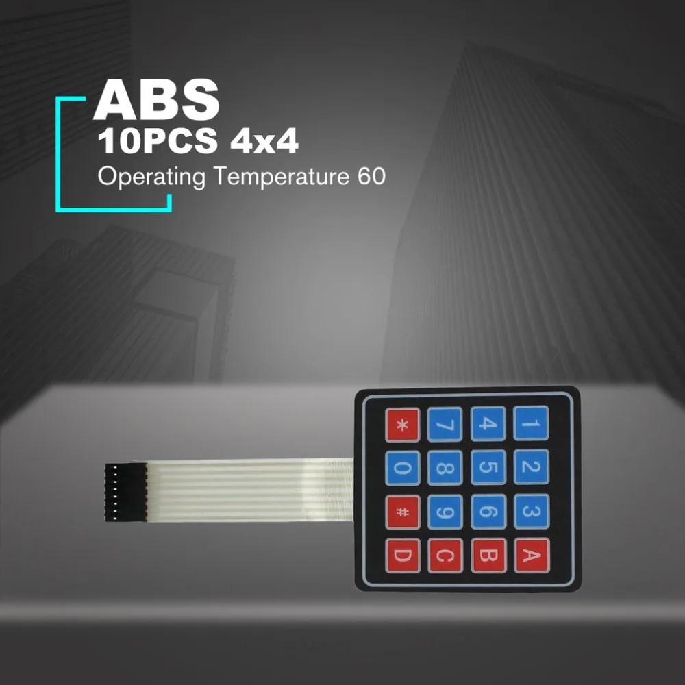 

10PCS Smart Electronics 16 Key 4 x 4 Matrix Array Membrane Switch Keypad For 4X4 DIY Starter Kit