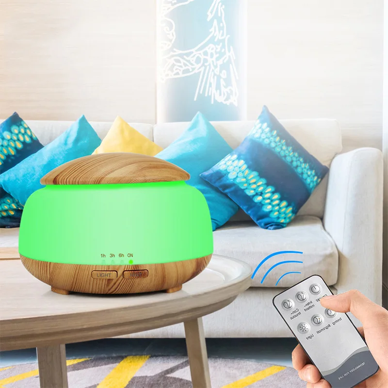 

300ML Remote Control Air Humidifier Aroma Essential Oil Diffuser LED Lights Lamp Ultrasonic Atomization Humidificador Mist Maker