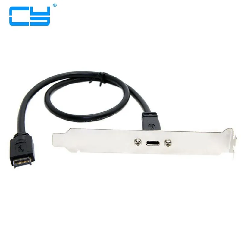

Кабель-удлинитель с передней панелью USB 3,1 и USB type-e на USB-C Type-C, 50 см, 0,5 м