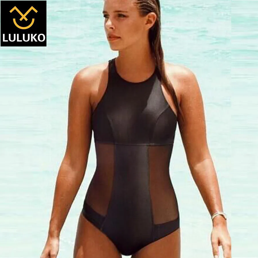 

LULUKO 2017 Hot Sale Pure Swimwear Over Sexy Bikinis Sexy One-piece Swimsuit