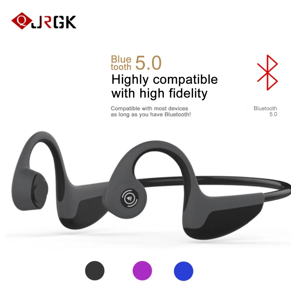 

JRGK Bone Conduction Earphone Bluetooth 5.0 S.Wear Z8 Wireless Headphones Outdoor Sport Headset with Mic With Box