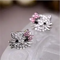 Cute Animal Cat Earring Small Statement Stud Earring for Girls Party Earrings Women Fashion Earings brincos 2017