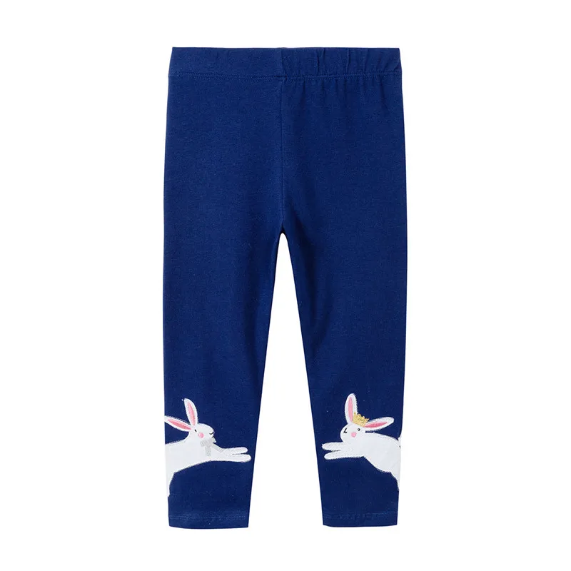 

Jumping meters Top brand children leggings girls full length pants 2018 new trousers applique cartoon bunny cute pants girls