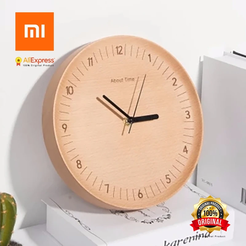 

Xiaomi Original Watch Wood Simple Digital Clock Wood Texture, Simple Design, Mute Sweep Timepiece Timekeeper horologe