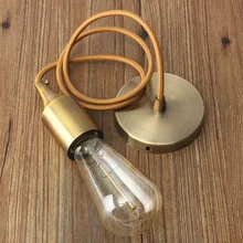 Smuxi E27/E26 потолок Роза Плетеный ткани подвесной светильник Медь держатель свет висит штуцере 110 В-220 В основания светильника