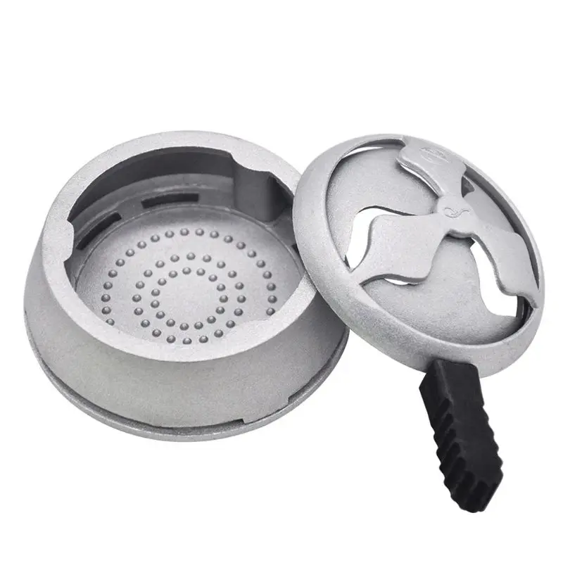 

Aluminum Alloy Lotus Charcoal Coal Stove Burner Holder Keeper for Shisha Hookah with Handle Accessories