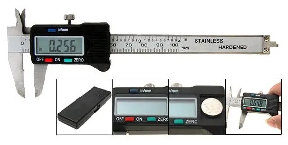 Free Shipping 6 Digital Electronic Caliper LCD Display Battery New Precision Measuring Case