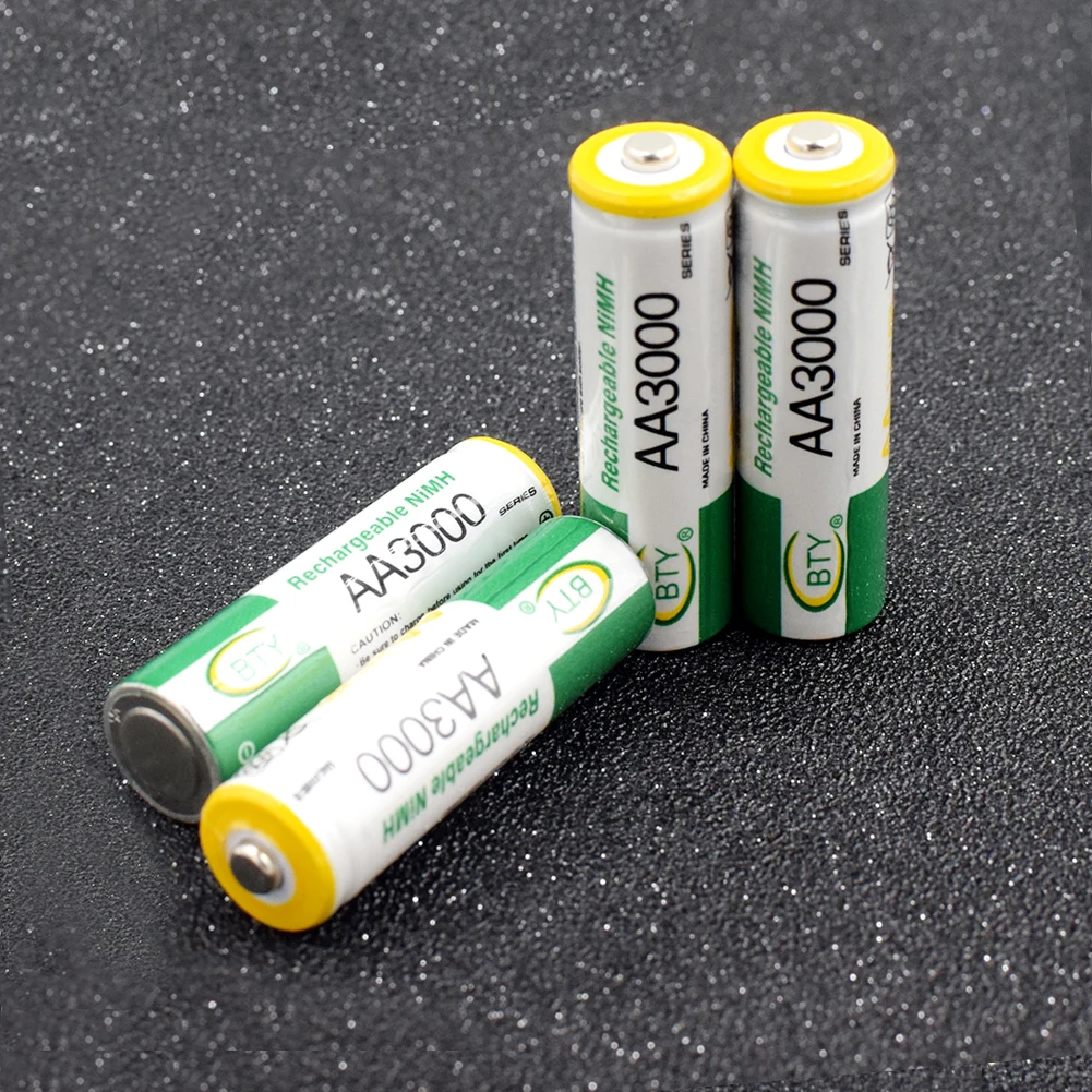 YCDC 8 шт 3000mAh 1,2 v LR6 HR6 перезаряжаемые батареи BTY HI-CAPACITY AA 2A Ni-MH батареи MN1500 долговечные AA батареи