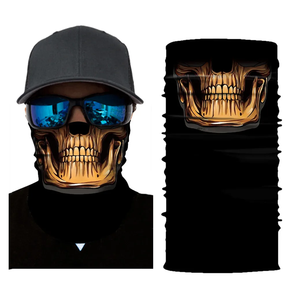 

MUQGEW Cycling Motorcycle Neck Tube Ski Scarf Face Mask Balaclava Halloween Party Scary Halloween Face Shield Outdoor #1204