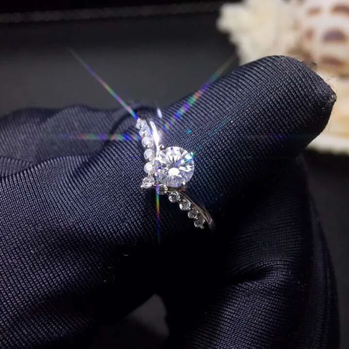 Moissanite 0.5ct твердость 9,3, алмазные заменители, могут быть протестированы на инструментах. Популярные ювелирные изделия