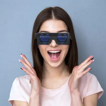 

8 Modes Quick Flash Party led glasses glow glasses USB charge Luminous Glasses Christmas Concert light led party Halloween Mask