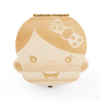 

Creative Tooth Box Organizer For Baby Save Milk Teeth Wood Storage Collecting Teeth Gifts Umbilical Cord Lanugo Storage Bags