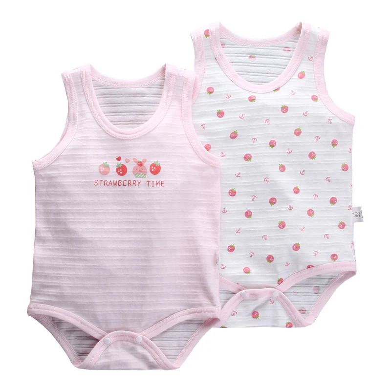 2 Pcs/set Cartoon Baby Rompers For Summer Short Sleeve Boys&amp Girls Romper Costume Jumpsuits Infant Clothes New | Детская одежда и