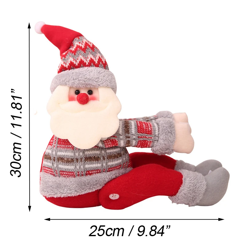 Large Size Christmas Curtian Tieback Cute Santa Claus Snowman Elk Dolls For Kids Curtain Buckles Christmas Decorations For Home