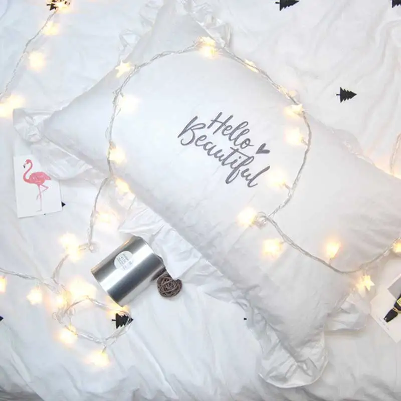 Вышитые наволочки с изображением кактуса, постельные принадлежности, хлопок, Hello Beautiful Pillow Sham Cover Sleeping 1 шт. 48*74 см