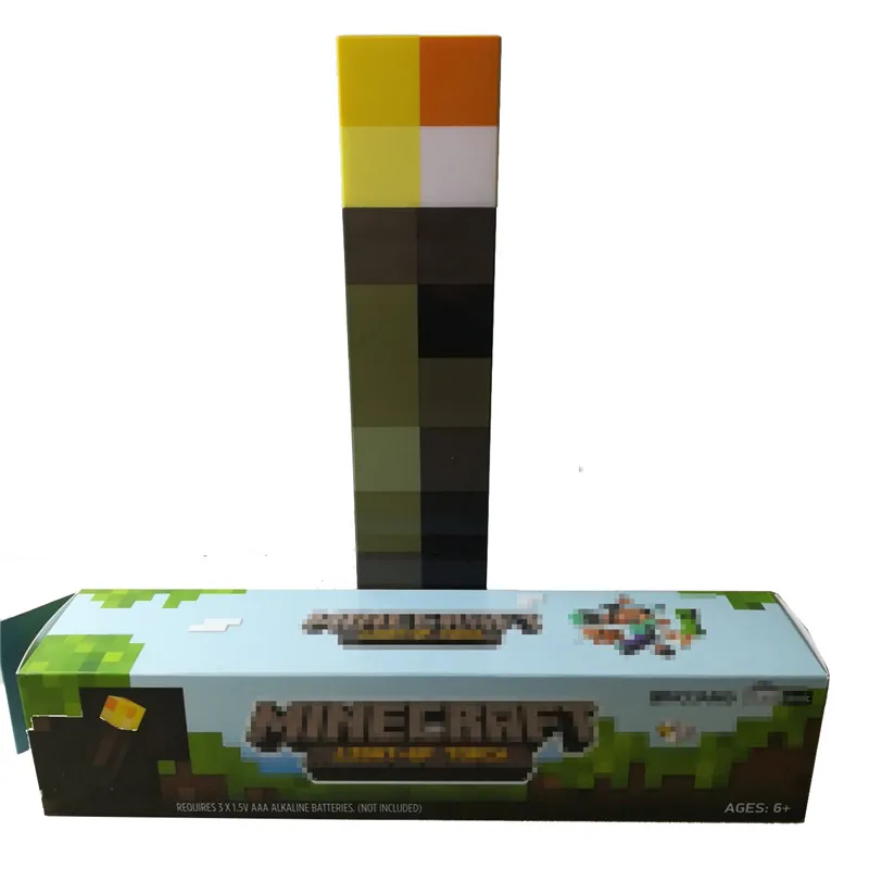 

Minecraft Torch 28CM LED Minecraft Up Torch light LED Figure Toys Light Up Diamond Ore Kids Gifts Toys Christams Party Decor