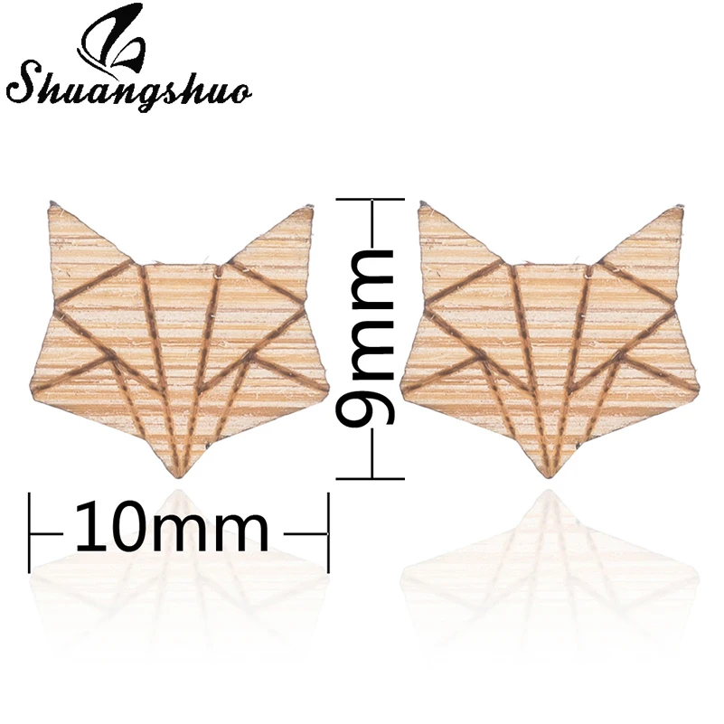 Shuangshuo, милые маленькие лисички, серьги-гвоздики,, лисички, серьги-гвоздики, Мультяшные животные, ювелирные изделия, уши для ногтей, для женщин, девушек, детей