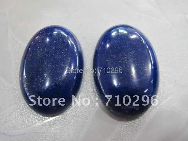 

Natural Blue Lapis Lazuli Gem Stone Cabochons 22x30mm Oval Semi Stone Cabochons For Jewelry Making 2pcs/pack