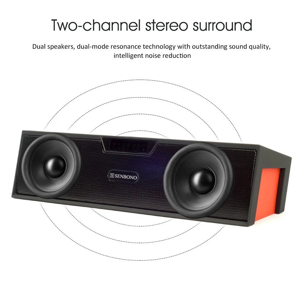 Умные часы SENBONO SDY 019 большая мощность 10 Вт портативные беспроводные bluetooth колонки