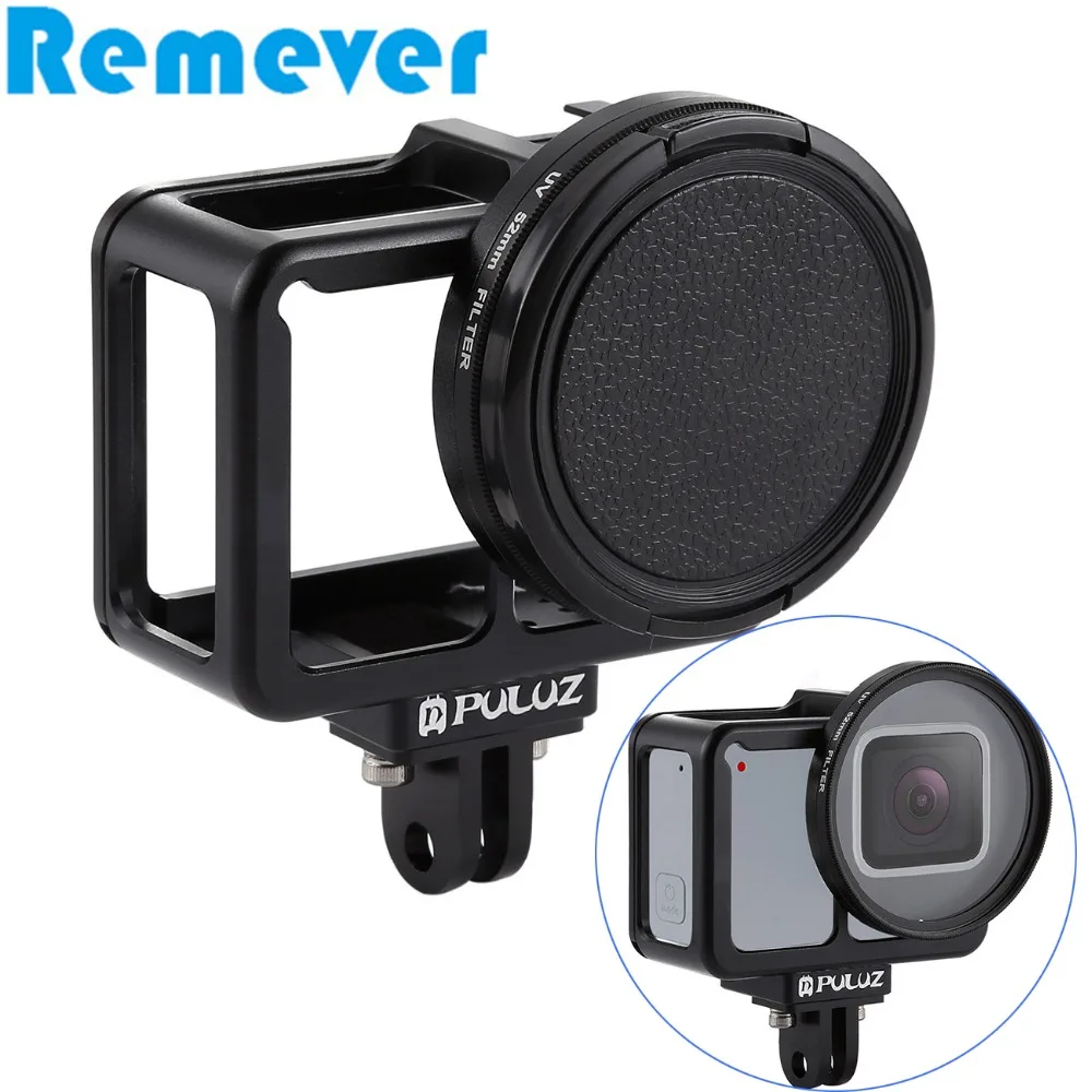 

New CNC Aluminum Alloy Cover Protective Case Shell Cage with 52mm UV Filter Lens Cover for Gopro Hero 7 Action Cameras