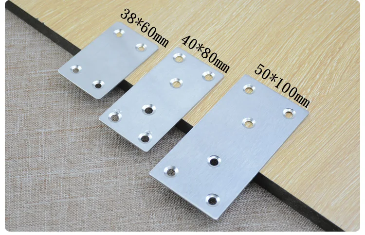 4pcs stainless steel corner code connector board plane connection flat plate table chair Angle word fixed piece | Обустройство дома