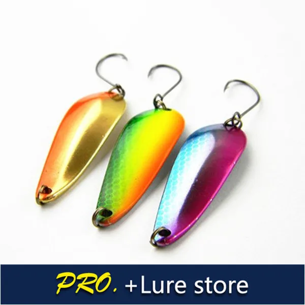 Free shipping 9pcs 7cm 4g Salon,Bass,Pike Killer Metal Spoon Fishing