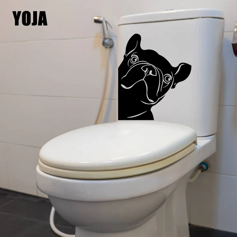 YOJA 19.9X23.4CM смешной Французский бульдог Собака наклейки на стену домашний декор