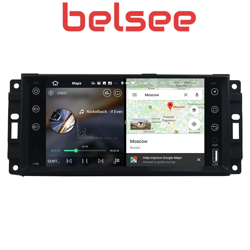 Головное устройство Belsee для Jeep Dodge Chrysler Android 8 0 Восьмиядерный автомобильный