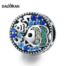 DALARAN, цветные Подвески в виде рыбьего масла, сделай сам, серебро 925 пробы, бусины из стерлингового серебра, подходят для браслета, ожерелья для женщин, ювелирное изделие, подарок