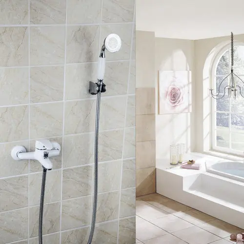 

Simple set Bathroom Shower Faucets Bathtub Faucet Mixer Tap With Hand Shower Head Shower Faucet Sets