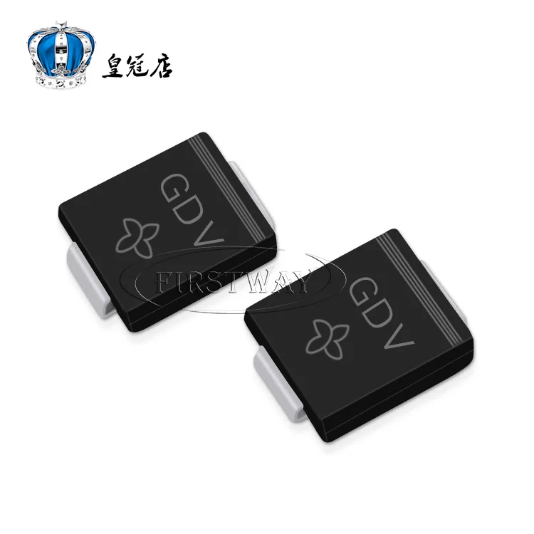 SMD телевизоров SMCJ9.0A DO-214AB шелкография GDV 9V одностороннее переходное подавление