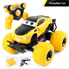 Милый мультипликационный пульт дистанционного управления для автомобиля 360D трюк вращение внедорожные гонки детская подзарядка RC Танцующая игрушка автомобиль