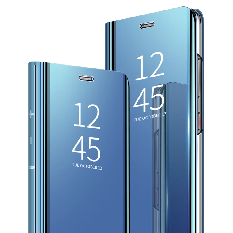 Зеркальный флип чехол для Xiaomi Redmi Note 7 6 5 Pro 4X 5A Prime Plus 6A S2 Mi A1 A2 Lite 9 8 SE 5C Pocophone