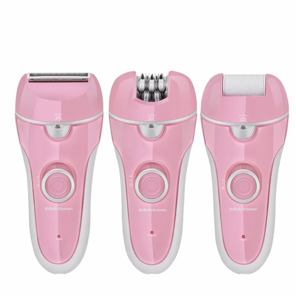 

Portable Three-in-one Electric Foot Grinder Shaver Removable Head Defeatherer With Light Charge Indicator Electronic Foot File