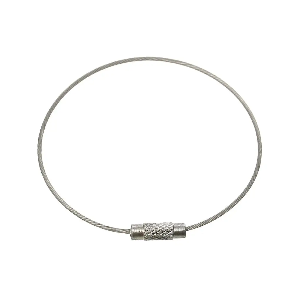 DoreenBeads Stainless Steel Memory Wire Cord Bracelet Bangles Circle