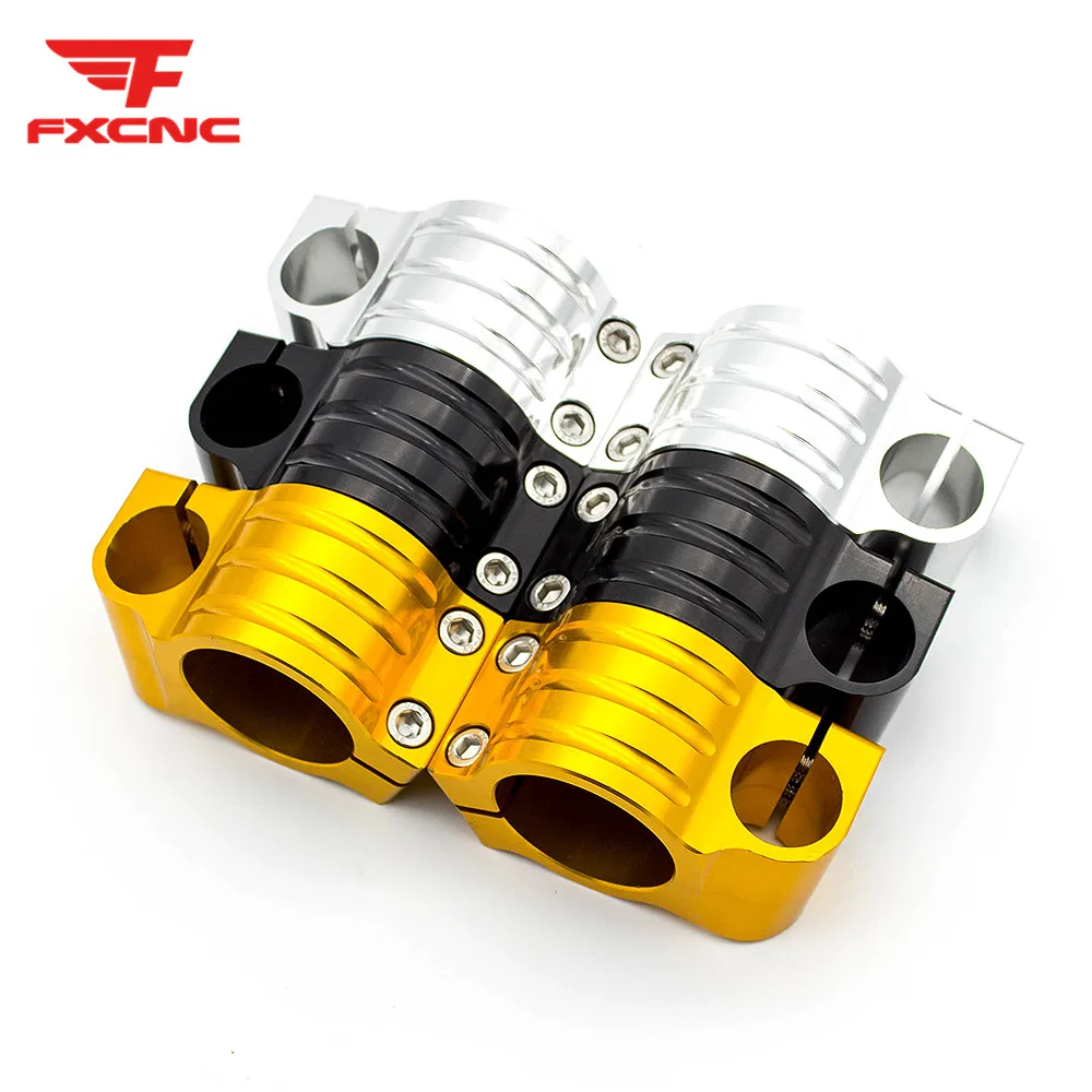 7/" 22 мм Универсальный CNC черный мотоцикл Обычная Вилка Ручка Руль клипоны зажим на головках аксессуары FXCNC