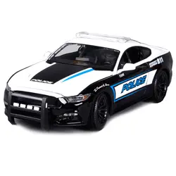 Maisto 1:18 ford mustang gt черный белый автомобиль литья под давлением для Полиция прохладный motorcar литья под давлением для сбора моделей автомобилей