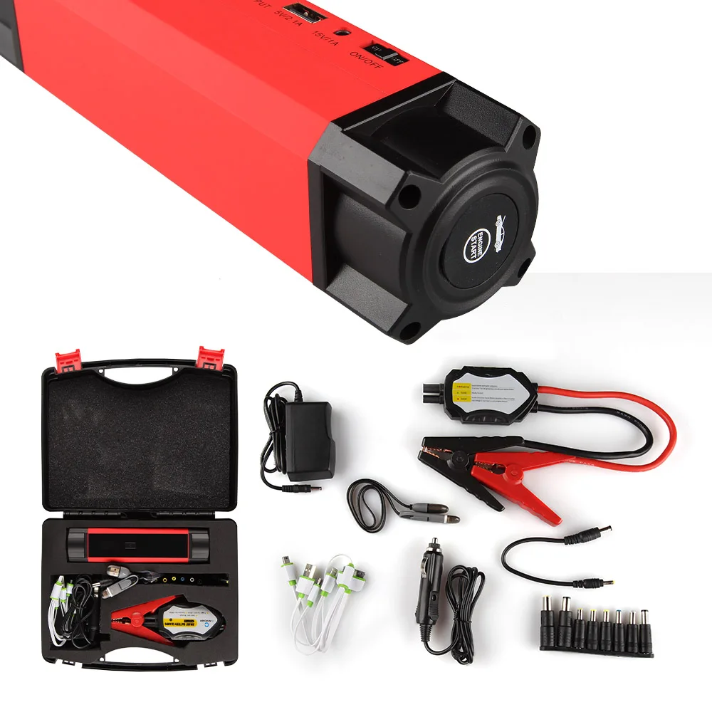 

54000mWh Portable Emergency Jump Starter & Battery Charger with Jump Lead or 12v Gasoline & Diesel Vehicle with Smart Power Clip