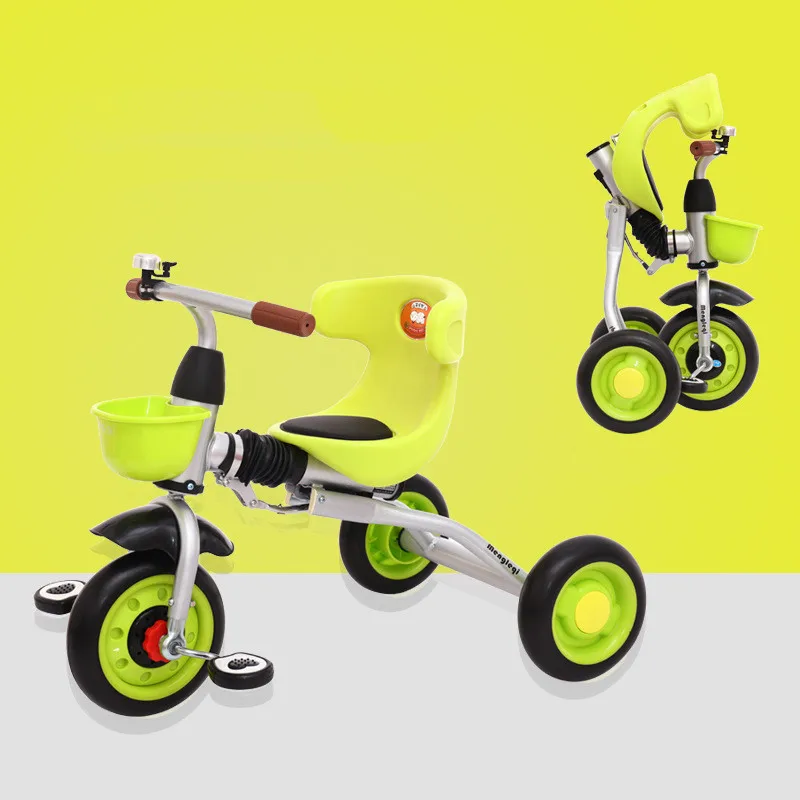 

Folding Children's Tricycle Bicycle Lightweight Baby Bike 1-3 year Old Baby Stroller Kids Ride on Tricycle Children's Toys Gifts
