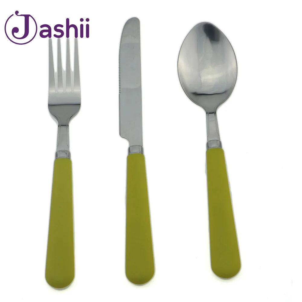 JASHII Western Portable Fruit Fork Knife Cutlery Set Stainless Steel