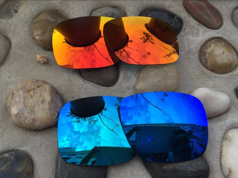 

2Pairs Ice Blue and Fire Red Polarized Replacement Lenses for Holbrook Sunglasses