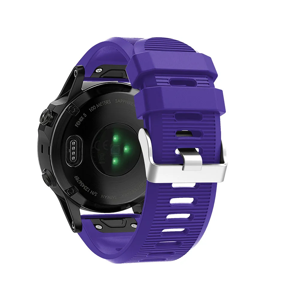 Ремешок для Garmin Fenix 3/3 HR ремешок 26 мм наручные часы ремешок для Garmin Fenix 5X быстрая замена подходит браслет ремешок - Цвет: Фиолетовый