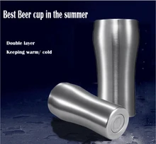 Bier becher doppelwand aus edelstahl halten heißer und kalten tee tassen kaffee becher kalte getränke cooler cup 300 ml