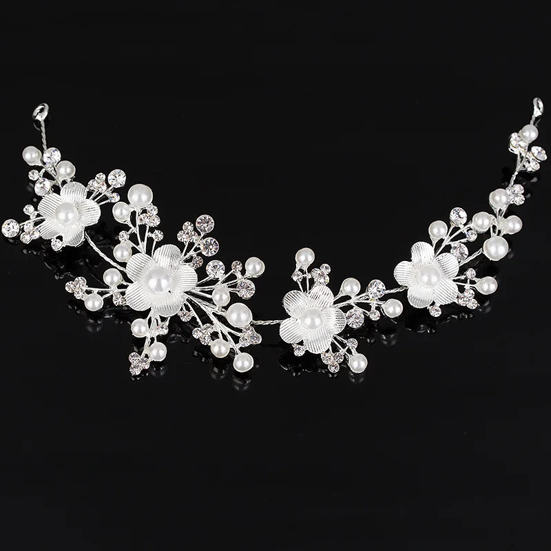 Bridal Rhinestone Crystal Hair Vine Tiara Crown Wedding Hair Chain Headpiece Floral Headband Hair Ornaments for Women HOT Sale - Image 2